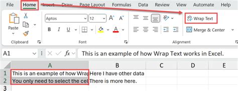 Wrap Text On Excel 的图像结果