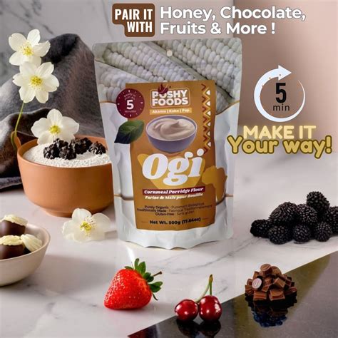 White Ogi (Akamu) - Organic Fermented Cornmeal Flour | Poshy Foods