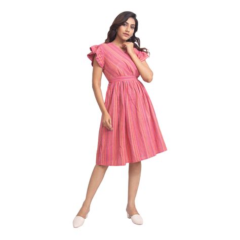 Agati Design Soma Pink Yarn Dyed Tunic