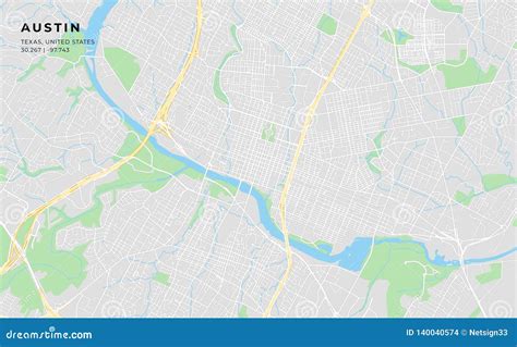 Austin Printable Maps Tourist