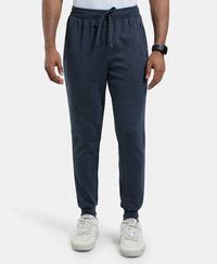 Buy Super Combed Cotton Rich Slim Fit Jogger with Zipper Pockets - True ...