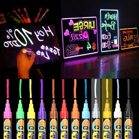 Washable Wet Dry Erase Marker Neon Bright Vibrant