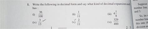 please help class 9 ex -1.3 - Brainly.in