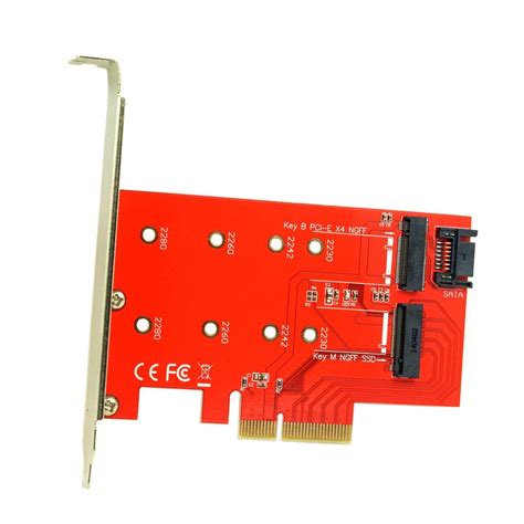 Buy LWS Dual M.2 PCIE Adapter for sata, Desktop pci-e to m. 2 Key B ...