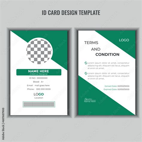 Creative Professional Unique ID Card Template Layout, corporate id card design, office id card ...