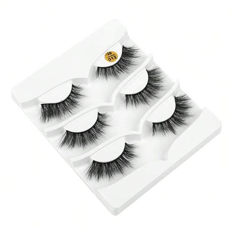 3 Pairs Fluffy Cat Eye Mink Eyelashes, D Curl Faux Mink Lashes Look ...