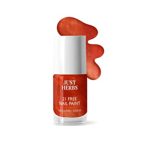Just Herbs Nail Polish 21 Chemical Free Formula Quick Dry Long Lasting ...