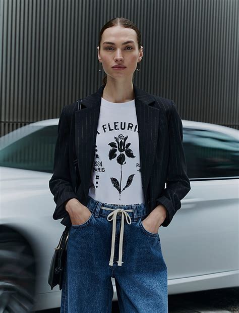 Buy Pure Cotton Embellished T-Shirt at Marks & Spencer