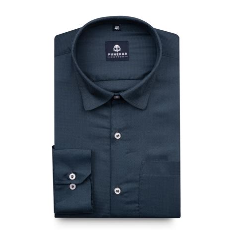 Carbon Color Dobby Cotton Satin Shirt For Men – Punekar Cotton