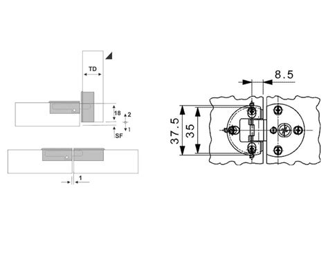 ENOX Wooden Sliding Door Hinges ESOSS - 011 | Enox India