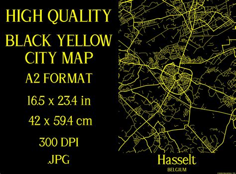 Hasselt Belgium Black City Map Graphic by Mappingz · Creative Fabrica