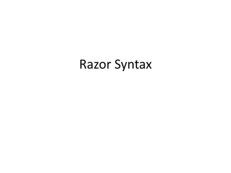 Image result for C# Razor Syntax Quick Reference