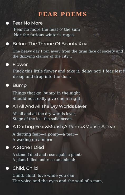 What Is Fear Poem at Tristan Meehan blog