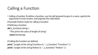 Image result for Calling of a Function in Python