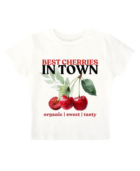 BEST CHERRIES IN TOWN BABY TEE (WHITE) – HoneyChilli