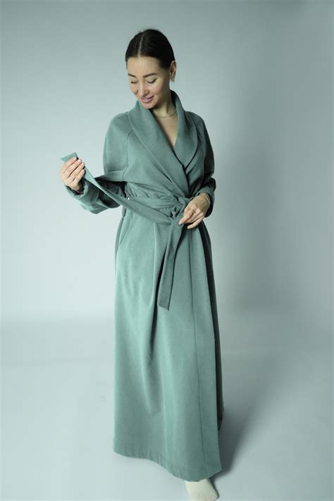 Warm Robe From Organic Cotton / Long Robe / Floor Length Robe / Womens ...