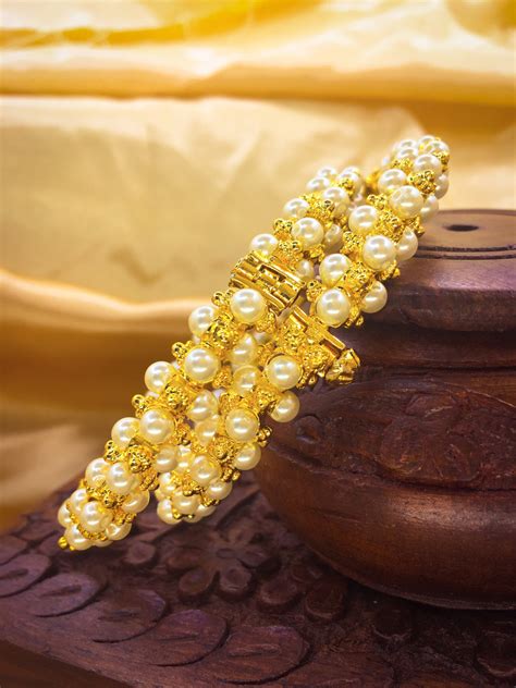 GOLDEN & PEARL BEADS BANGLES – Sonchafa