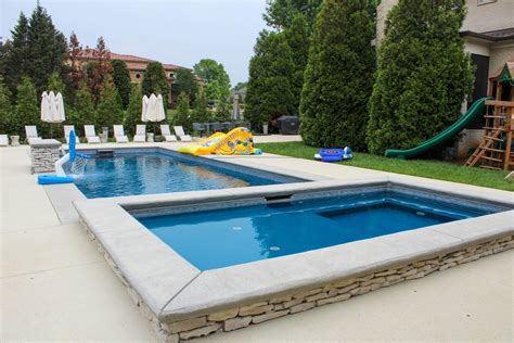 Inground Rectangular Pool, Pool with Spa Designs | Care Free