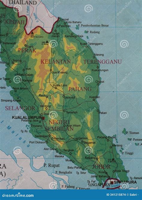 Map of the City of Kuala Lumpur, the Capital of Malaysia and Surrounding Cities Stock Photo ...
