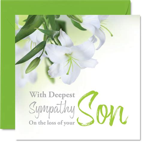 Sympathy Cards - With Deepest Sympathy On The Loss Of Your Son Card ...