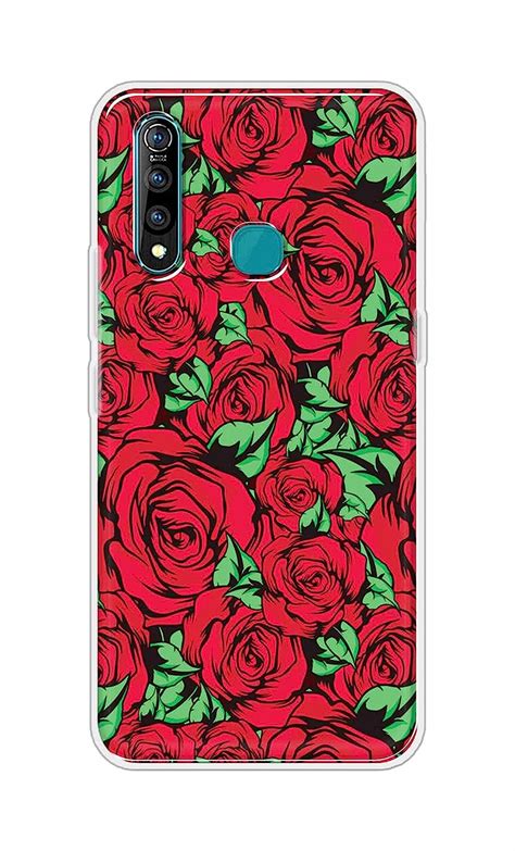 OYESTUFF Red Roses Pattern Soft Silicone Designer Printed Full ...