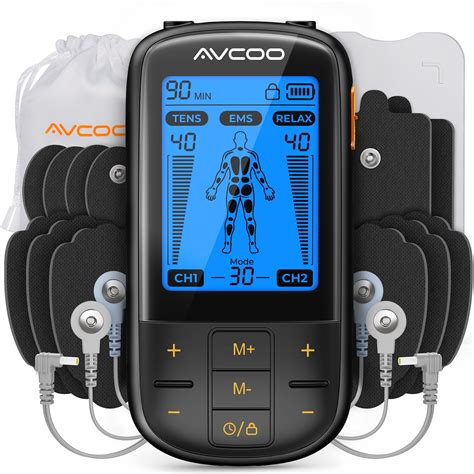 Amazon.com: AVCOO 3-in-1 TENS Unit Muscle Stimulator with 30 Modes, 40 Intensities TENS Machine ...