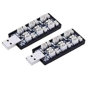 Enakshi® 2pcs 1S LiPo Battery USB Charger 3.7V/4.2V 6CH JST 1.25 JST-PH ...