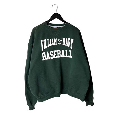 William & Mary Baseball Crewneck Sweatshirt Vintage... - Depop