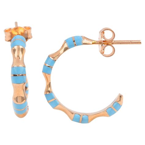 Vintage 14K Gold Reticulated Moon Hoop Earrings For Sale at 1stDibs ...