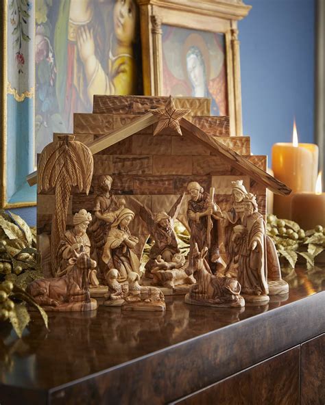 Exclusive Crib Nativity 13-Piece Christmas Decor | Neiman Marcus