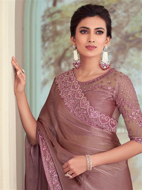 Sumptuously Purple Designer Saree | TrendOye