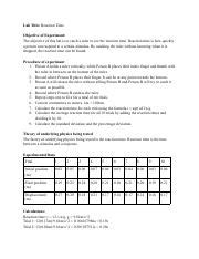Image result for Reaction Time Science Experiment