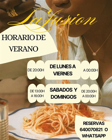 Carta del restaurante La Fusión, Almería, Av. del Sierra Alhamilla