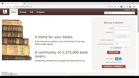 Image result for LibraryThing Add Books
