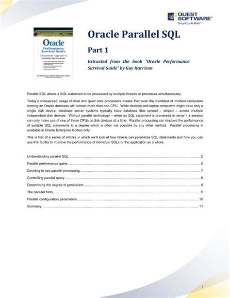 Parallel in SQL 的图像结果