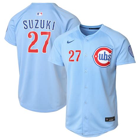Youth Nike Seiya Suzuki Light Blue Chicago Cubs 2nd Alternate Limited ...