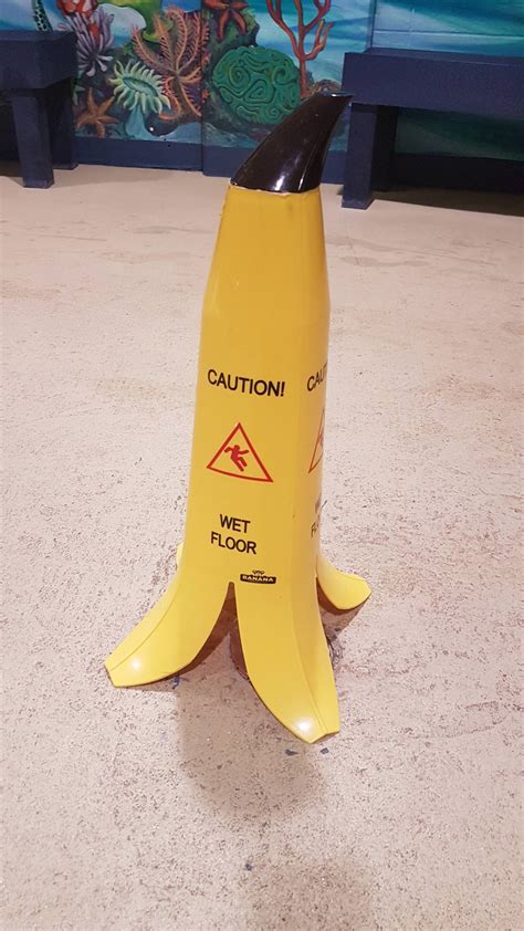 Banana Shaped Wet Floor Caution Sign