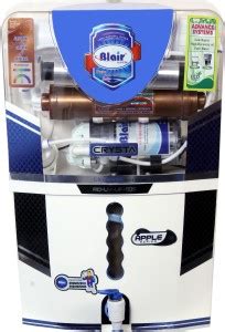 Blair CRYSTA ADVANCE RO+UV+UF+TDS +COPPER+ALKALINE 12 L RO + UV + UF ...