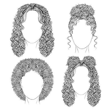 Short Curly Hair Drawing 的图像结果