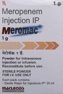 Meromac 1g Powder For Injection: Uses, Side Effects, Price, Dosage ...