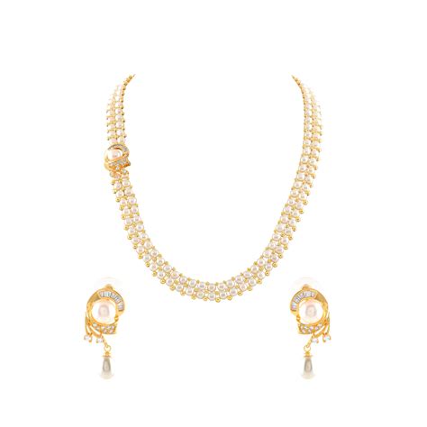Buy Elegant Pearl Sets Online | Pearl Necklace & Earring Sets | Krishna ...