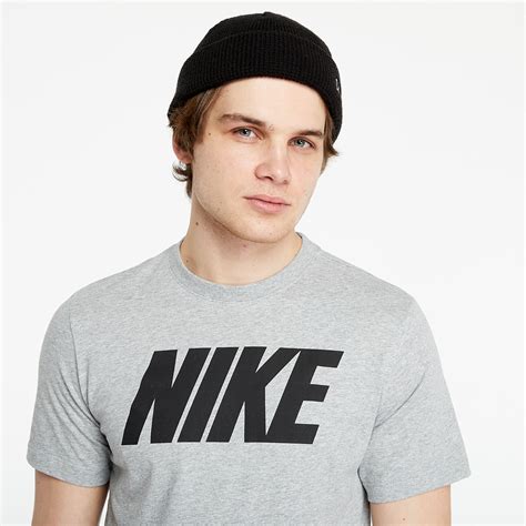 T-shirts Nike Sportswear Tee Icon Nike Block Dk Grey Heather/ Black ...