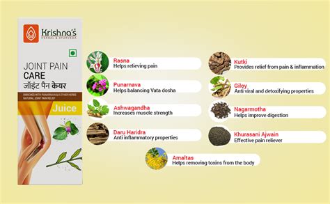 Buy KRISHNA'S HERBAL & AYURVEDA Joint Pain Care Juice - 1000 Ml ...