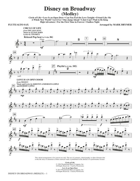 Flute Sheet Music Disney