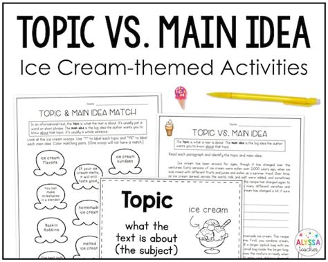 Image result for Topic and Main Idea Examples