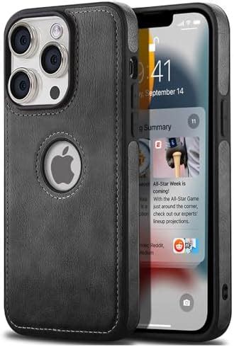 KARWAN®️ Genuine Leather Finish iPhone 13 Pro Back Cover Case ...