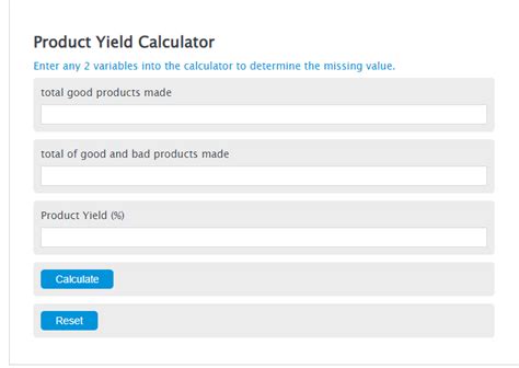 Yield Calculator 的图像结果