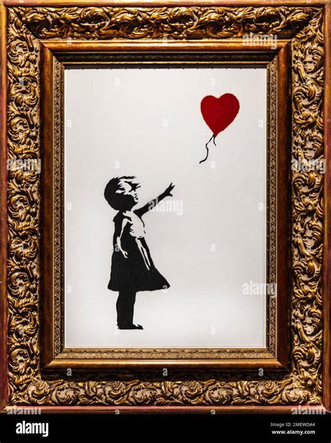 Banksy Girl With Balloon Gold at Juliana Stclair blog