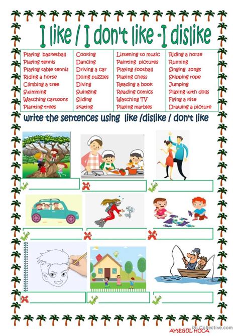 Like Dislike Worksheet 的图像结果