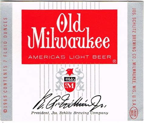 Item #89340 1965 Old Milwaukee Beer Label